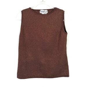 Joseph A. Vintage 1990's Metallic Shimmer Tank Top Womens X-Large